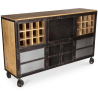 Buy Wine Cabinet with Wheels - Industrial Design - Davo Steel 58585 - prices