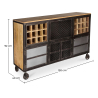 Buy Wine Cabinet with Wheels - Industrial Design - Davo Steel 58585 in the Europe