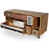Buy Wooden TV Cabinet - Vintage Design with Print - Midu Natural wood 58493 at MyFaktory