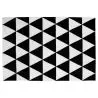 Buy Triangles Design Rug - Wool - Trya White / Black 58452 - in the EU