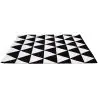 Buy Triangles Design Rug - Wool - Trya White / Black 58452 - prices