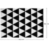 Buy Triangles Design Rug - Wool - Trya White / Black 58452 in the Europe