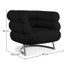 Buy Bivedoo Armchair  - Premium Leather Black 16501 home delivery