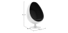 Buy Armchair Ele Chair - White Exterior - Fabric Black 13192 - in the EU