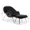 Buy Fauteuil Womb avec ottoman - Tissu Black 16503 home delivery