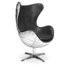 Buy Bold Chair Aviator Armchair - Premium Leather Black 25628 - prices