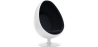 Buy Armchair Ele Chair - White exterior - Faux Leather Black 13193 at MyFaktory
