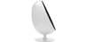 Buy Armchair Ele Chair - White exterior - Faux Leather Black 13193 in the Europe