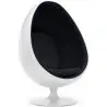 Buy Armchair Ele Chair - White exterior - Faux Leather Black 13193 at MyFaktory