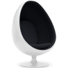 Buy Armchair Ele Chair - White exterior - Faux Leather Black 13193 - prices