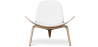 Buy Design Armchair - Scandinavian Armchair - Upholstered in Leather - Luna White 16776 - in the EU