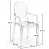 Buy X4 Armchair Louis King Design Transparent Transparent 16464 with a guarantee