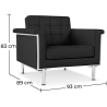 Buy Armchair City - Premium Leather Black 13181 with a guarantee