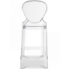 Buy Bar stool with backrest Victoire - 65cm - Design Transparent Transparent 58805 - in the EU