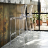 Buy Bar stool with backrest Victoire - 65cm - Design Transparent Transparent 58805 at MyFaktory