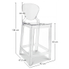 Buy Bar stool with backrest Victoire - 65cm - Design Transparent Transparent 58805 in the Europe