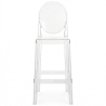 Buy Bar stool with backrest Victoire - 65cm - Design Transparent Transparent 58805 - in the EU