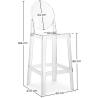 Buy Bar stool with backrest Victoire - 65cm - Design Transparent Transparent 58805 - in the EU