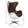 Buy Bold Chair Aviator Armchair - Microfiber Aged Leather Effect Brown 25627 - in the EU