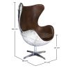 Buy Bold Chair Aviator Armchair - Microfiber Aged Leather Effect Brown 25627 home delivery