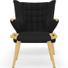 Buy Gerth Armchair with Matching Ottoman Black 16766 at MyFaktory
