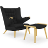 Buy Gerth Armchair with Matching Ottoman Black 16766 - prices