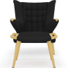 Buy Gerth Armchair with Matching Ottoman Black 16766 - in the EU