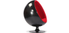 Buy Ballon Chair - Black Shell and Red Interior - Fabric Red 19537 home delivery