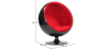 Buy Ballon Chair - Black Shell and Red Interior - Fabric Red 19537 at MyFaktory