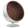 Buy Ball Chair Aviator Armchair - Microfiber Aged Leather Effect Brown 26718 - in the EU