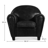 Buy Club Armchair - Premium Leather Black 54287 - prices