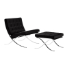 Buy City Armchair with Matching Ottoman - Faux Leather Black 13183 - prices
