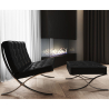 Buy City Armchair with Matching Ottoman - Faux Leather Black 13183 - prices