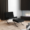 Buy City Armchair with Matching Ottoman - Faux Leather Black 13183 at MyFaktory