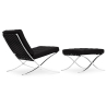 Buy City Armchair with Matching Ottoman - Faux Leather Black 13183 home delivery