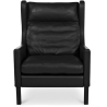 Buy 2204 Armchair - Premium Leather Black 50102 - in the EU