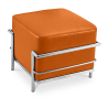 Buy SQUAR Footrest (Ottoman) - Faux Leather Orange 55762 - in the EU