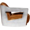 Buy Design Armchair Churchill Lounge - Premium Leather & Steel Steel 48374 in the Europe