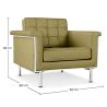 Buy Armchair Trendy - Faux Leather Olive 13180 with a guarantee