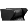 Buy 2204 Armchair with Matching Ottoman - Premium Leather Black 15450 home delivery