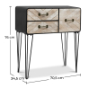 Buy Metal Sideboard - Industrial Design - 3 Drawers - Carson Natural wood 58863 with a guarantee
