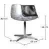 Buy Brandy Chair Aviator - Premium Leather & Aluminium Black 48384 - prices