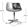 Buy Brandy Chair Aviator - Premium Leather & Aluminium Black 48384 - in the EU