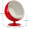 Buy Red Ballon Chair - Faux Leather White 19541 home delivery