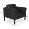 Buy 2334 Design Living room Armchair - Premium Leather Black 15441 in the Europe
