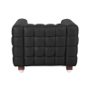 Buy Lukus Armchair with Matching Ottoman - Premium Leather Black 13187 in the Europe