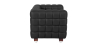 Buy Lukus Armchair with Matching Ottoman - Premium Leather Black 13187 home delivery