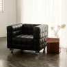 Buy Armchair Living Room Vegan Leather - Lukus Black 13187 with a guarantee