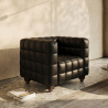 Buy Armchair Living Room Vegan Leather - Lukus Black 13187 in the Europe