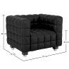 Buy Armchair Living Room Vegan Leather - Lukus Black 13187 home delivery